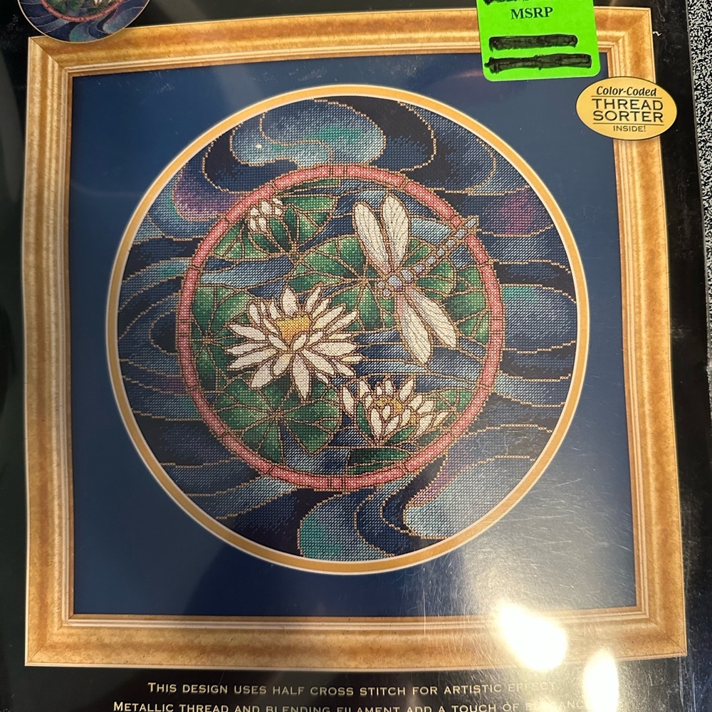 Dimensions - Dragonfly and Water Lily Cross Stitch Kit- unopened